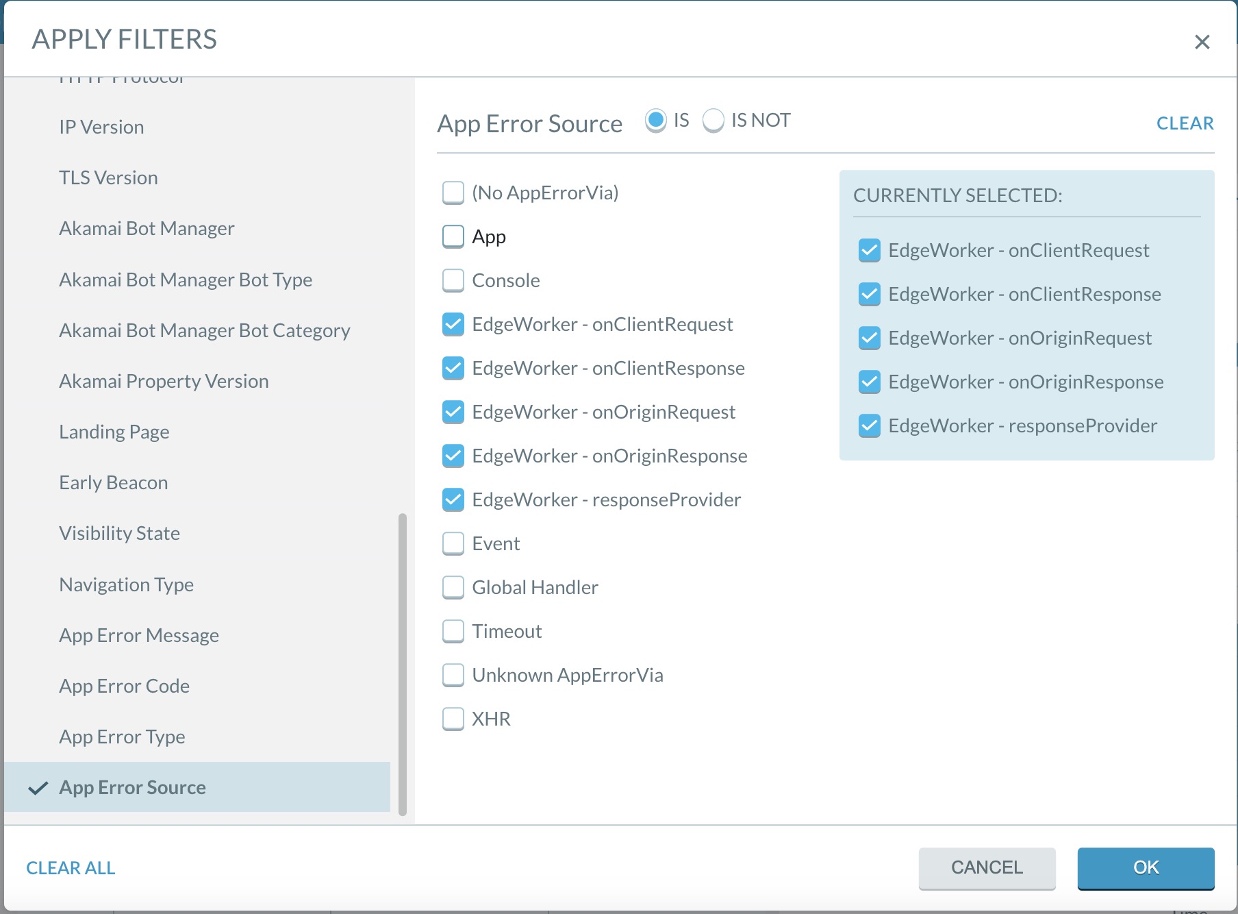 mPulse EdgeWorker Error Reporting Dashboard
