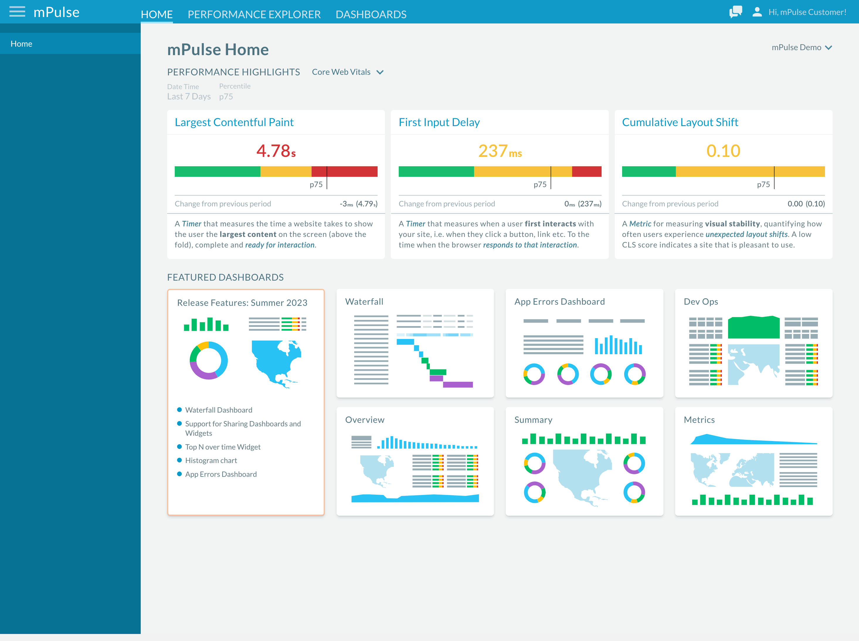 mPulse Home