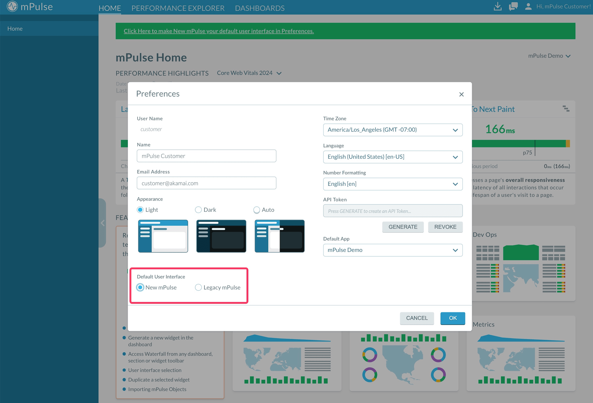 User Interface New UI